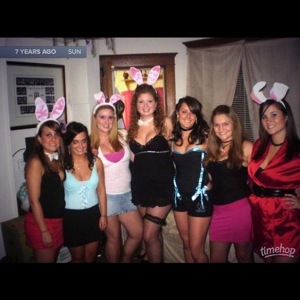 jraybebe's tweet image. Baby Alpha Rho bunnies 🎀👯💕#tbt #pledgesisters #spring07 #aephi