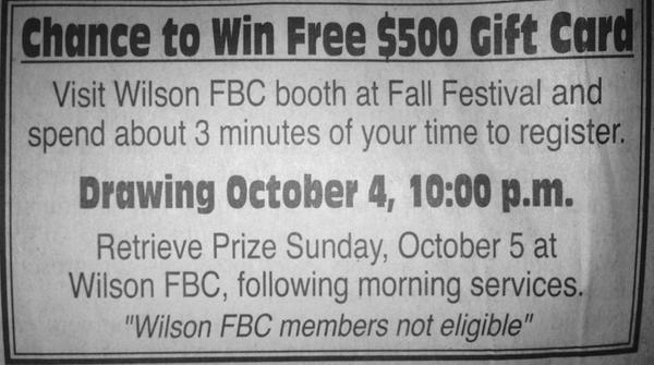 wilsonfbc's tweet photo. "@jawillia7603: Don't miss your chance at the Wilson Fall Festival! @wilsonfbc http://t.co/a4wbDCrKi6"