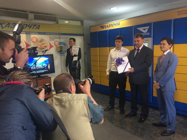 BagdatMussin's tweet image. Сегодня презентовали первый постамат в Алматы! С сегодняшнего дня в Алматы и по стране появится еще более 50 постамов