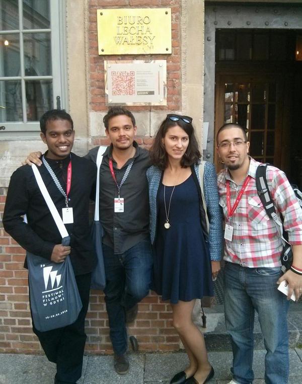 SolidarityShort's tweet photo. Solidarity Shorts Laureates during and after the meeting with Lech Wałęsa! http://t.co/NhftT0rw5L