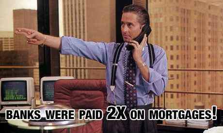 SamBoise's tweet image. Banks were paid double on mortgages!  Get the facts! #occupytoledo #anonymous