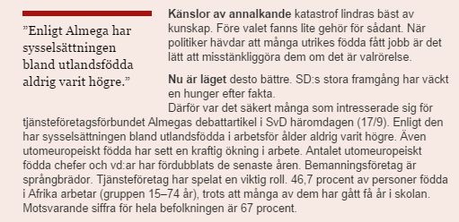 AlmegaAB's tweet photo. Främlingsskräck lindras bäst med kunskap. http://t.co/3RKuhT4Dar Torun Nilsson på @Diledare. http://t.co/tfkLaQtivI