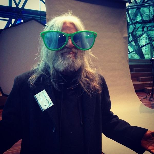 FedSquare's tweet photo. Uncle Larry Walsh starring at the #aruppp Penguin Pool #Melbourne http://t.co/z7zsnwPsRE