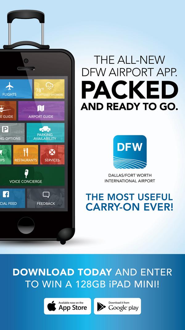 DFWAirport's tweet photo. You know what your new iPhone 6/6+ needs? The all-new #DFW Airport mobile app! https://t.co/y7Ibp84uIy #iphone6day http://t.co/qYKXxCUVJG