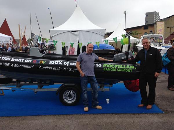 TMUK visited Southampton Boat show today and bumped into the guys from <a href="/RIB4Macmillan/">Crew 2</a>. Hope she sells for big price!