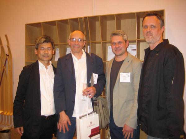 Proud as punch. J+J designers @Pengellydesign <a href="/Alexhellum/">Alex Hellum</a> <a href="/rod61979731/">Rod Wales</a> &amp; Samuel Chan receiving #DGM awards last night