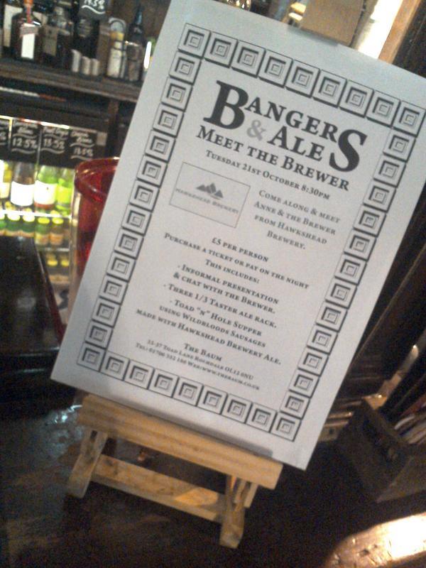 BaumRochdale's tweet photo. Come and meet Anne &amp; the brewer from Hawkshead on Tuesday 21st October @ 8.30pm http://t.co/3rlpJhho2K