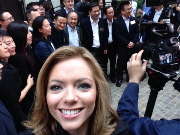 kaylatausche's tweet photo. A $BABA selfie for @JoeSquawk http://t.co/qY7oXDtbzG
