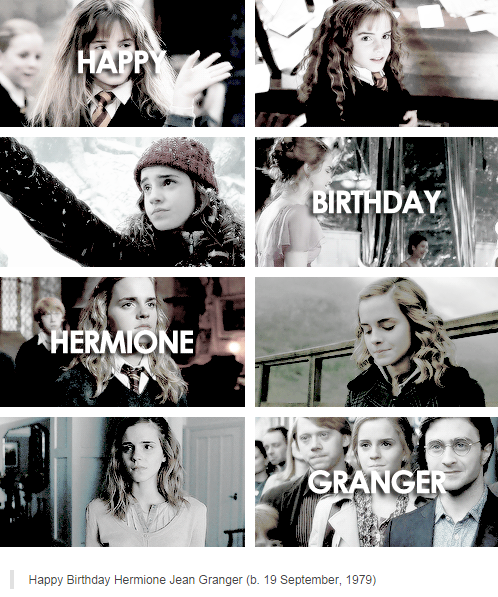 Happy Birthday, Hermione Granger. 