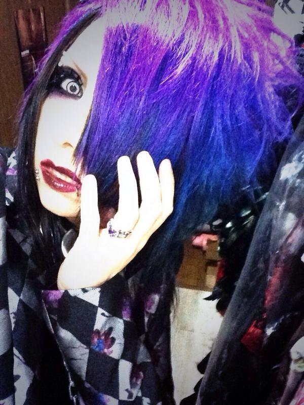 V系好きな人RT #ヴィジュアル #V系に見えた人RT #紫髪 #派手髪 #猫好き