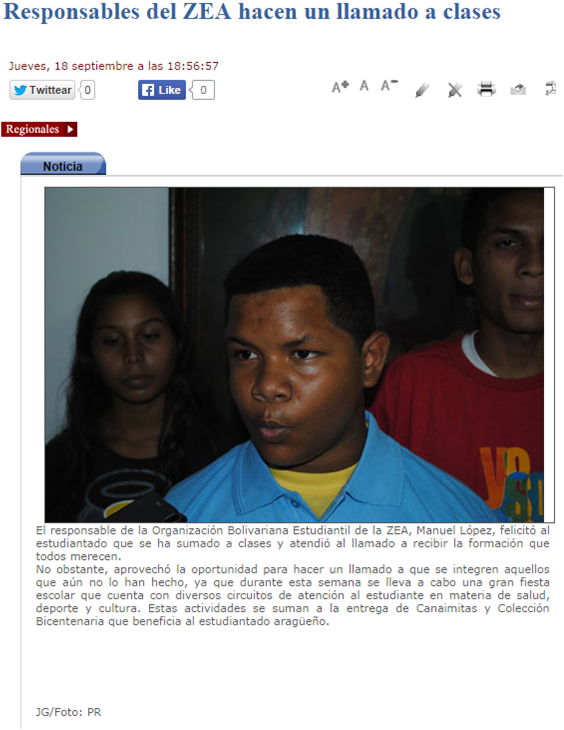 #somosnoticia @johanita_kenpo  <a href="/ObeAragua_/">Obe Aragua</a> insta al estudiantado aragueño a sumarse a la gran fiesta escolar