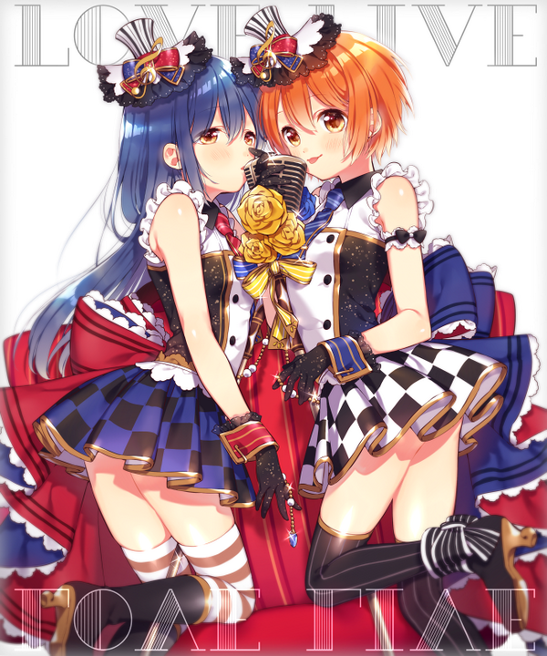 星空凛 ,園田海未 「UR海未ちゃんと凛ちゃん～! 僕ラブ5新刊の表紙になる予定です...! #pix」|kr木：C101新刊委託中！📚️のイラスト