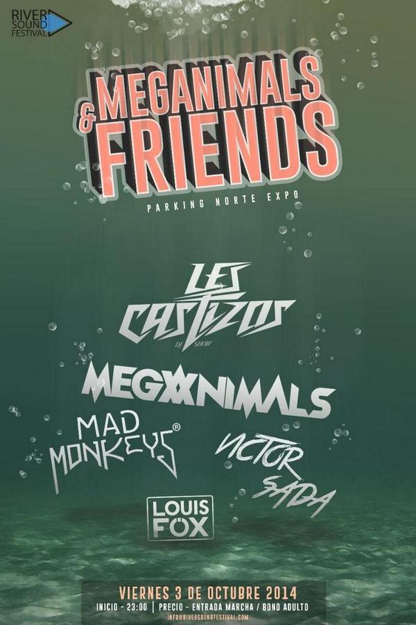 V3 Octubre <a href="/riversoundfest/">River Sound Festival</a> pres. @MEG4NIMALS &amp; Friends feat. <a href="/lescastizos/">Lescastizos</a> <a href="/MadMonkeysOffic/">MadMonkeys</a> @DJLouisFox #VictorSada