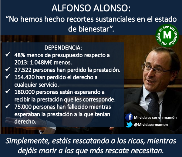Mividasermamon's tweet photo. ALFONSO ALONSO: “No hemos hecho recortes sustanciales en el estado de bienestar”. http://t.co/EOOI0yxkCU