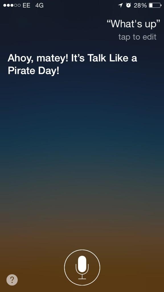 USAtravelguy's tweet image. Haven't made any friends on my journey yet. Siri's super dumb today #TalkLikeAPirateDay #iphobe