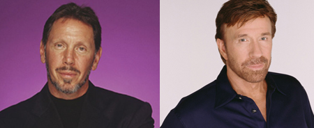 TeamCain_Smith's tweet photo. I've always thought Larry Ellison resembled Chuck Norris... @Oracle CEO steps down http://t.co/EH5IV9whU8 http://t.co/ggdUoyEALC