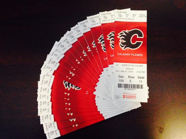 We just received our #NHLFlames tickets! Follow us on #Facebook for raffle details! goo.gl/bCHwJe #GOFLAMES!