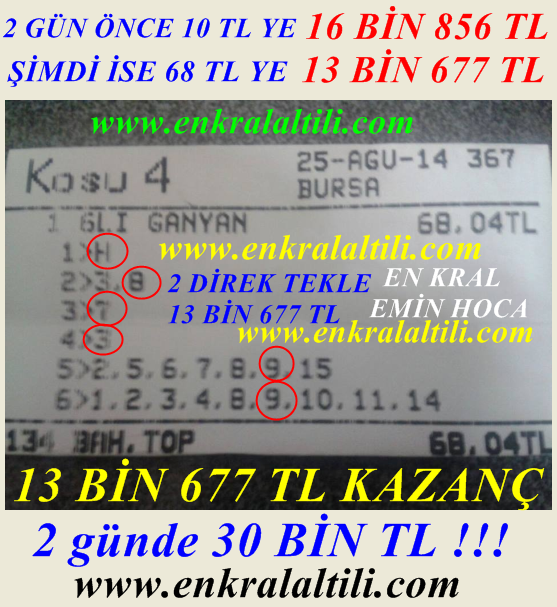 2 günde 4 bin 209 tl üyelerine kazandıran EN KRAL EMİN HOCAMIZDAN SELAM OLSUN