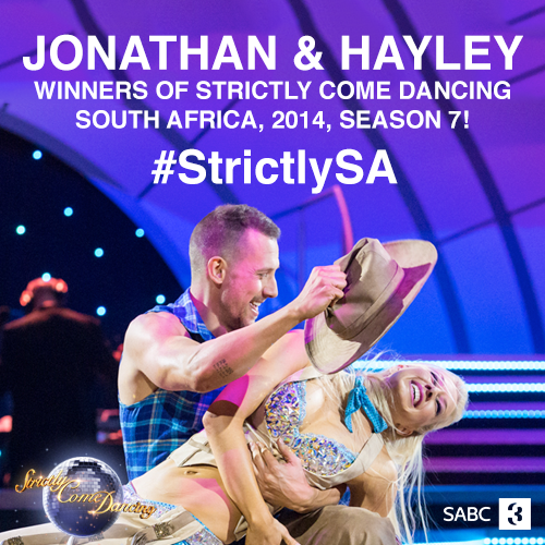 Leroy1113's tweet photo. Congratulations to @jon_boyntonlee &amp; @HayleyBennettF , the King and Queen of Ballroom, #StrictlySA Season 7 winners. http://t.co/CPxXJCk5xm"