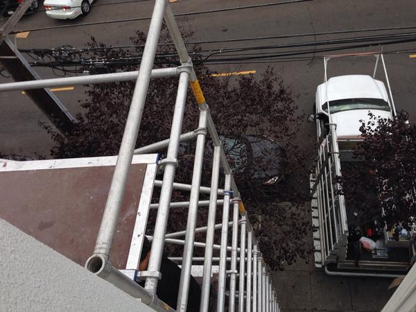 jhorwat's tweet photo. The scaffold is up. Just in time for rainy season! http://t.co/HbHOBkq3iK