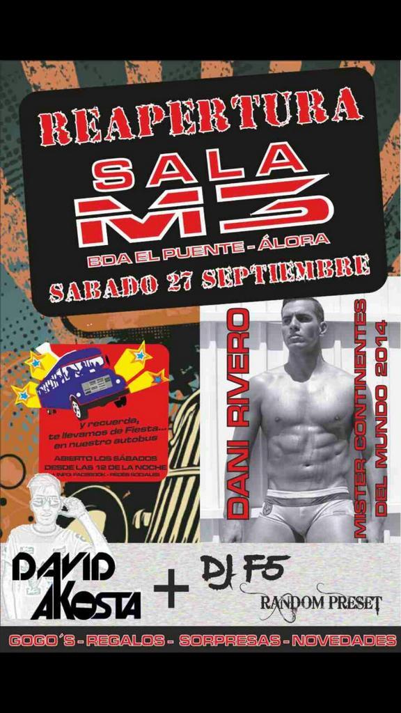 M3Sala's tweet photo. DENTRO DE HORAS OS ESPERAMOS EN NUESTRA SALA YA SABÉIS EL MEJOR AMBIENTE LA MEJOR MUSICA Y TE ESPERAMOS A TI  http://t.co/atGlkKJcCq