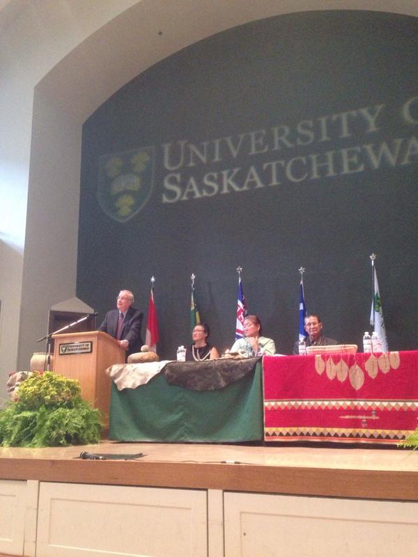 PM Martin: "How long can we ignore the need 4 #indigenous thought in our off res. schools?" #Cdnpse #wahconf14 #usask