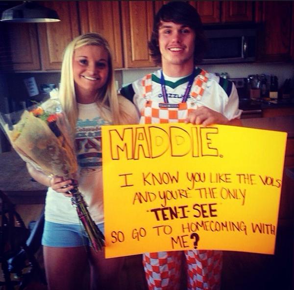 TRHSHOCO's tweet photo. “@MaddieWardd2: Just landed the hottest homecoming date in school #SorryLadies 😍🔶🔶 http://t.co/mBv32EuF1O”