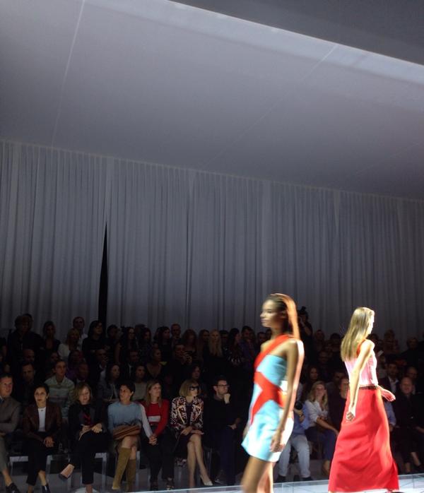 wordpressstarts's tweet image. Colour is on the Versace agenda.  #Vogue MFW Fashion Style FashionFriday