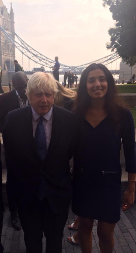 Özge Erdem of Minds + Machines with new pal Boris Johnson, Mayor of <a href="/dotLondon/">.LONDON</a>!  #dotlondon #newgTLDs