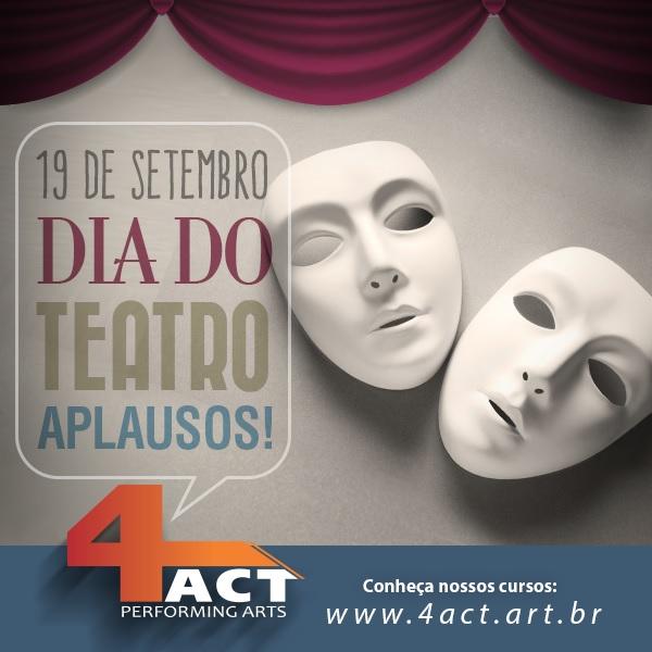 4ActOficial's tweet image. HOJE É O DIA NACIONAL DO TEATRO! #4act #teatromusical #verdadeiraemocao #dianacionaldoteatro