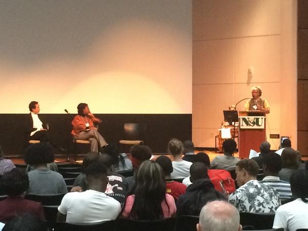 Norfolkstate's tweet photo. Experts discussing the diaspora of dance @1619America. Come to Student Center to listen to a great panel discussion. http://t.co/Kku9PFwqf8