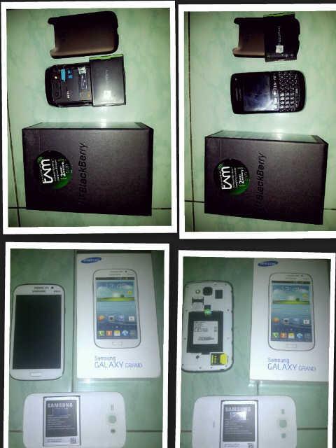 For Sale 2nd Samsung Galaxy Grand(warna putih)&amp;BB Belagio Onyx 3 (warna hitam)minat serius monggo di pinang