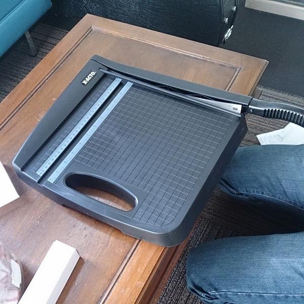 GetPMG's tweet image. Dude. We got a paper cutter...