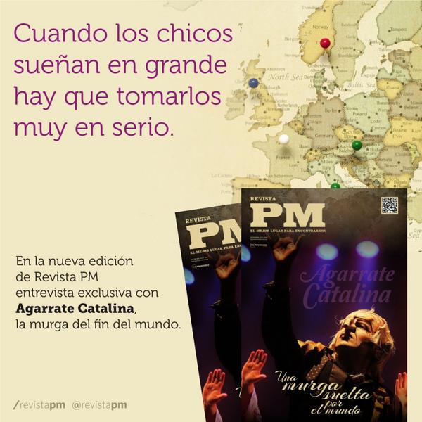 revistapm's tweet photo. Salió la nueva edición de Revista PM con Agarrate Catalina en la portada. @LaCatalinaok http://t.co/DoTbRGITuT