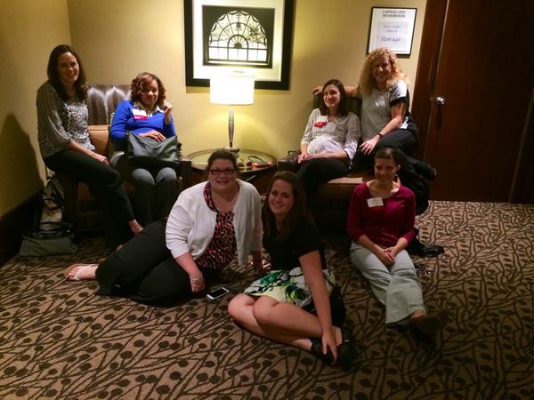 SanctuaryHouse's tweet image. @ncnonprofits staff taking a well deserved break from conference hosting. #CNCN #applause #kudos