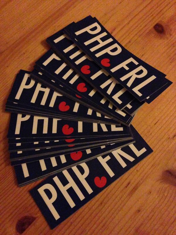 PHPFRL's tweet image. More reasons to come to the #phpfrl meetup on Tuesday: STICKERS!