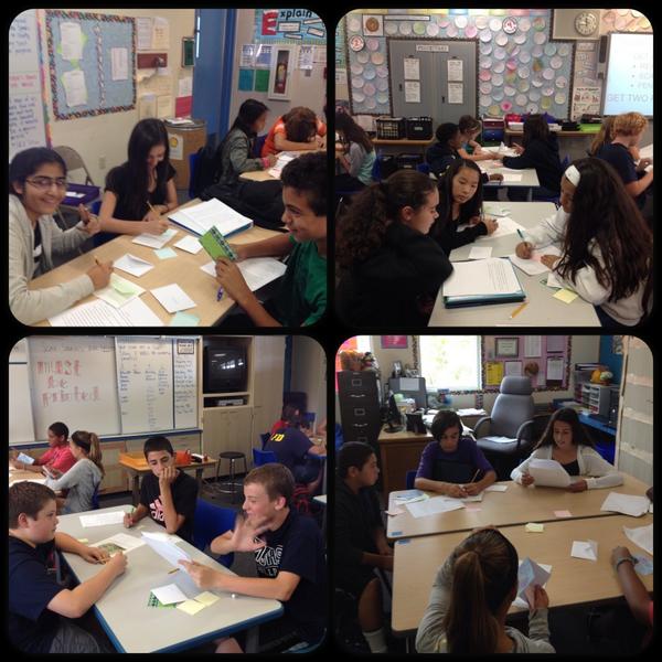 MJHSSprinkle's tweet photo. Writing notecards complimenting each other's writing to build confident authors. #striveforsuccess http://t.co/jw2MkuXnUH