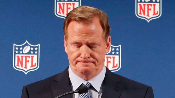 Roger Goodell finally spoke up and held a press conference Friday afternoon. (@Mashable/Twitter) Roger Goodell finally spoke up and held a press conference Friday afternoon. (@Mashable/Twitter)