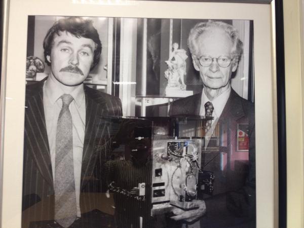 ProfJCarlHughes's tweet photo. The photo of @BFSFound Skinner when he visited @PsychBangor in 1998 with prof Fergus Lowe #abaconf http://t.co/lCzsvXxflr