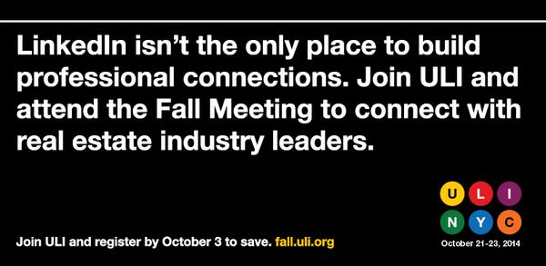 UrbanLandInst's tweet photo. Enhance your Fall Meeting experience and #JoinULI today! You’ll be glad you did. http://t.co/rtOyYjmEGR http://t.co/fnTf0kLmPq