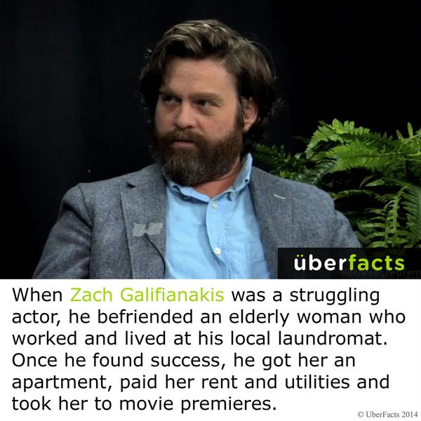 UberFacts's tweet photo. Zach Galifianakis... http://t.co/W7YjDhmcTf