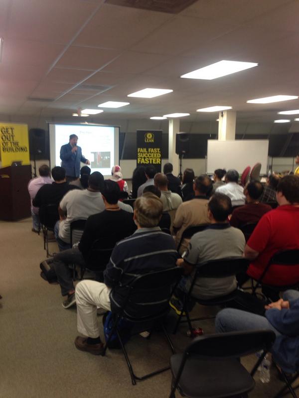 desisaran's tweet photo. #LEANNJ packed crowd with 95 attendees! @lean #entrepreneur #leanstartup http://t.co/OXrUiVeBvx