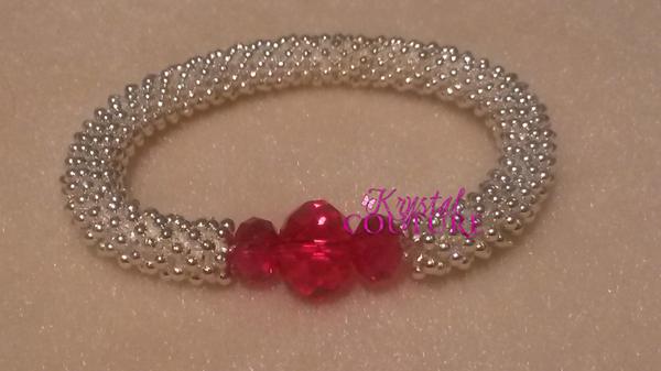 Beautiful handmade silver and crystal bracelets available with your choice of bead colour... Only £15 incl. delivery.