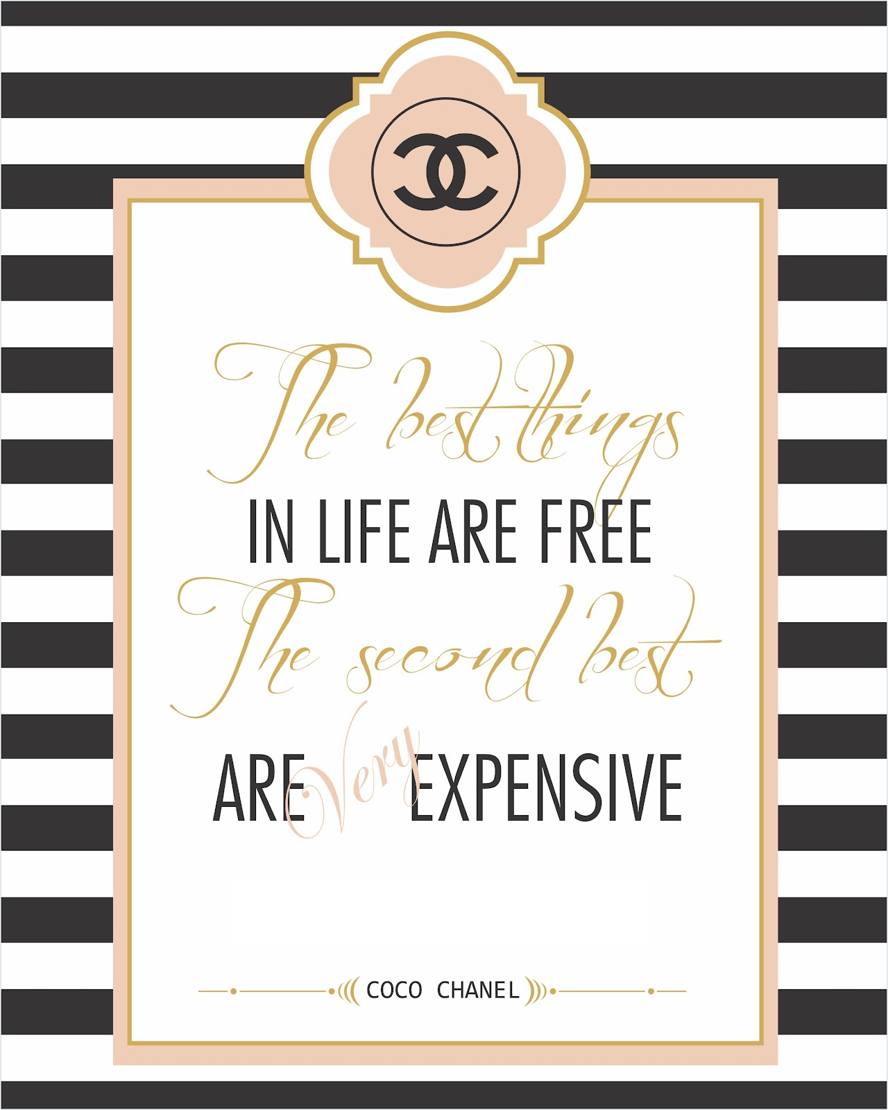 Second Life Marketplace - Coco Chanel Quote, The Best Things In Life