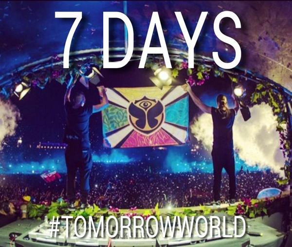 Tomorrowland365's tweet photo. The Second Chapter of TomorrowWorld is about to begin.. 7 DAYS #TomorrowWorld @TomorrowWorld http://t.co/XqXOUJBdRj