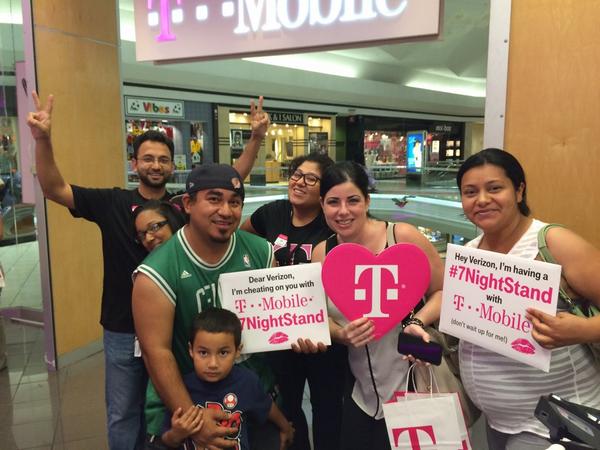 GaroSimonian's tweet photo. Good bye Verizon!!! #7nightstand The whole family loves #tmobile @m_wan4life @JohannesPiket http://t.co/5YI5qt1mMk