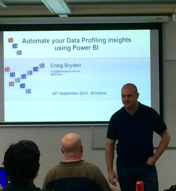 varigenceANZ's tweet image. Watching @cbryden on Data Profiling at SQL Social Saturday #Biml #SQLSocialGroup #BimlScript