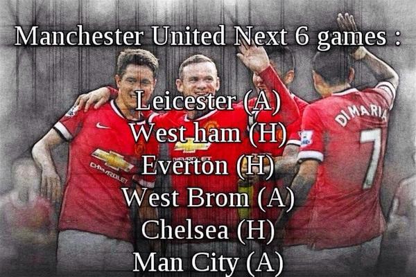 MANCHESTER UNITED NEXT 6 GAMES !!!