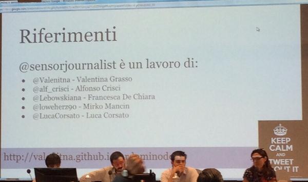 rosamdinatale's tweet image. #digit14 #sensorjournalism. ecco la squadra di @sensjournalist