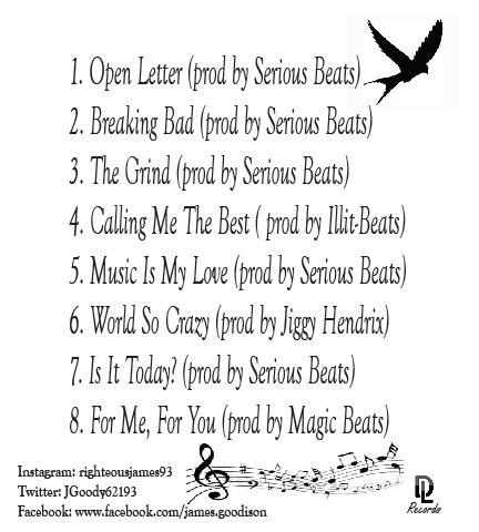 JGoody62193's tweet photo. Tracklist for new mixtape "tuesdays with james" coming very soon http://t.co/uDqkRktEQf